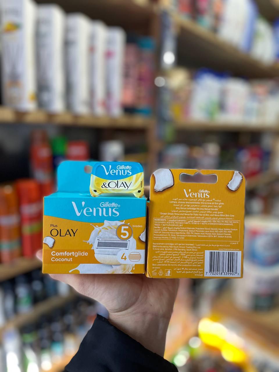 Змінні картриджі для гоління Gillette Venus Olay Coconut 5, 4 шт., фото 1
