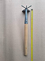 Мотижка комбінована з нержавіючої сталі (з дерев'яною ручкою)