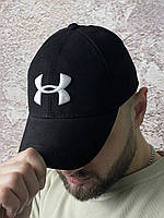 Кепка-бейсболка мужская модная хлопок чёрная андер армор, Унисекс стильные женские мужские кепки и бейсболки