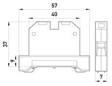 Набірна клемна колодка заземлення на DIN-рейку e.tc.z.din.pro.4, фото 3