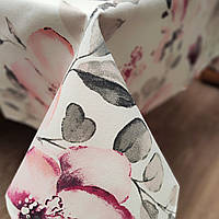 Cкатерть на стол для кухни водоотталкивающая хлопковая тефлоновая скатерть Сакура