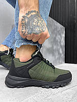 Зимові чоловічі термо кросівки Waterproof black/olive розпродажу 20%