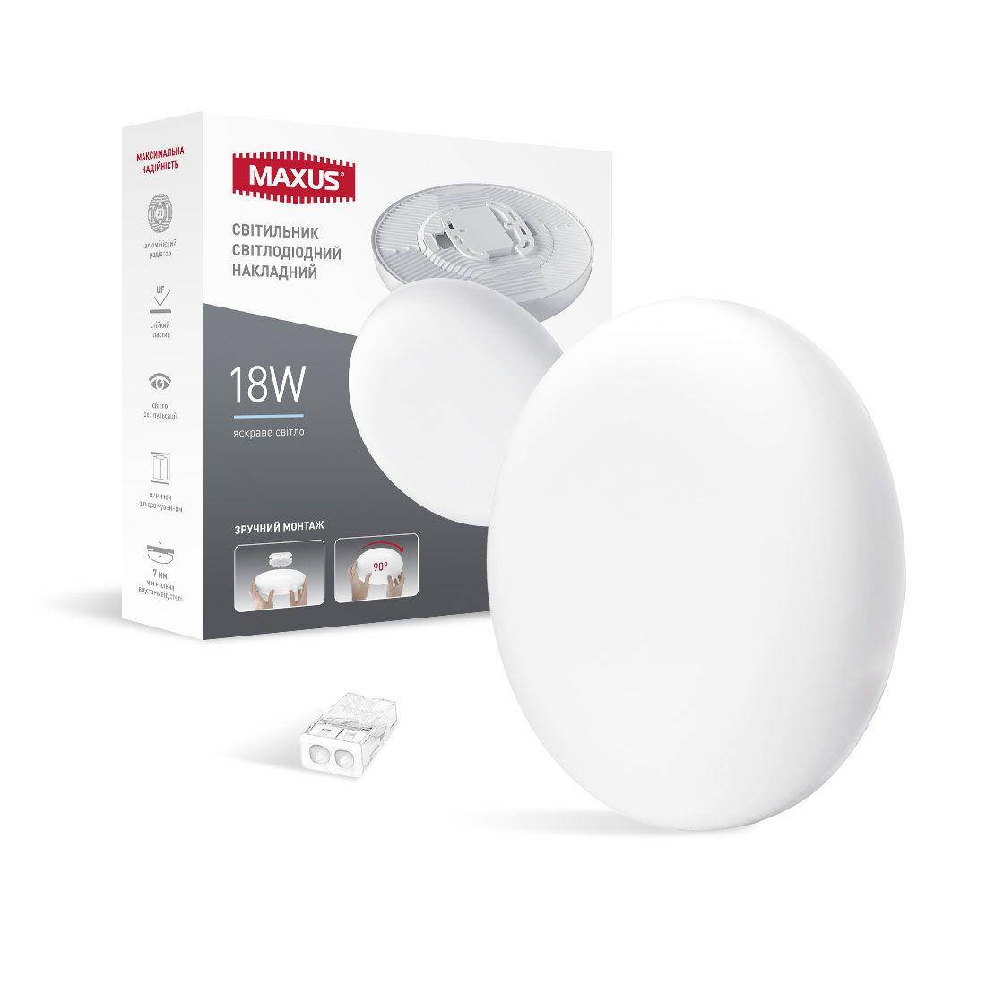 

LED светильник точечный накладной MAXUS SP Surface 18W 4100K Circle
