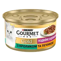 Влажный корм для кошек Purina Gourmet Gold Двойное удовольствие с кроликом и печенью 85 г