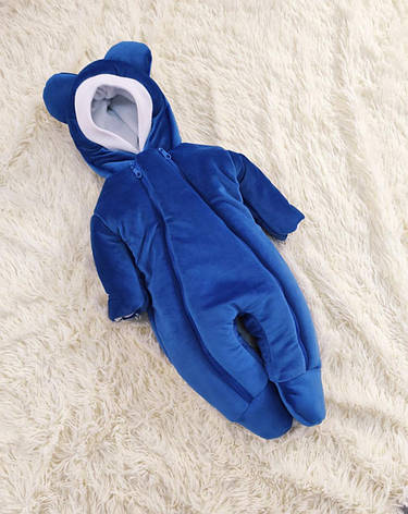 Дитячий теплий чоловічок комбінезон осінь весна зима 0-3 міс 56-62 розмір, фото 1