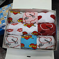 Набор женских носков 36-41 г на 9 пар в подарочной коробке с лентой r_520
