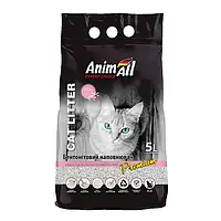 Наполнитель бентонитовый туалета для кошек AnimAll с ароматом детской пудры