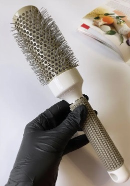 Термобраш керамічний з прогумованою ручкою для укладання волосся (діаметр 45), фото 1