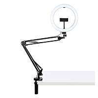 Кільцева USB LED лампа Puluz PKT3090B 10,2" зі струбциною