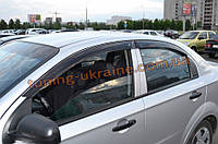 Дефлектори вікон (вітровики) COBRA-Tuning на CHEVROLET AVEO Sedan 2005-2011