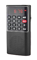 Радіоприймач-диктофон портативний FM/MP3 L-328 Black