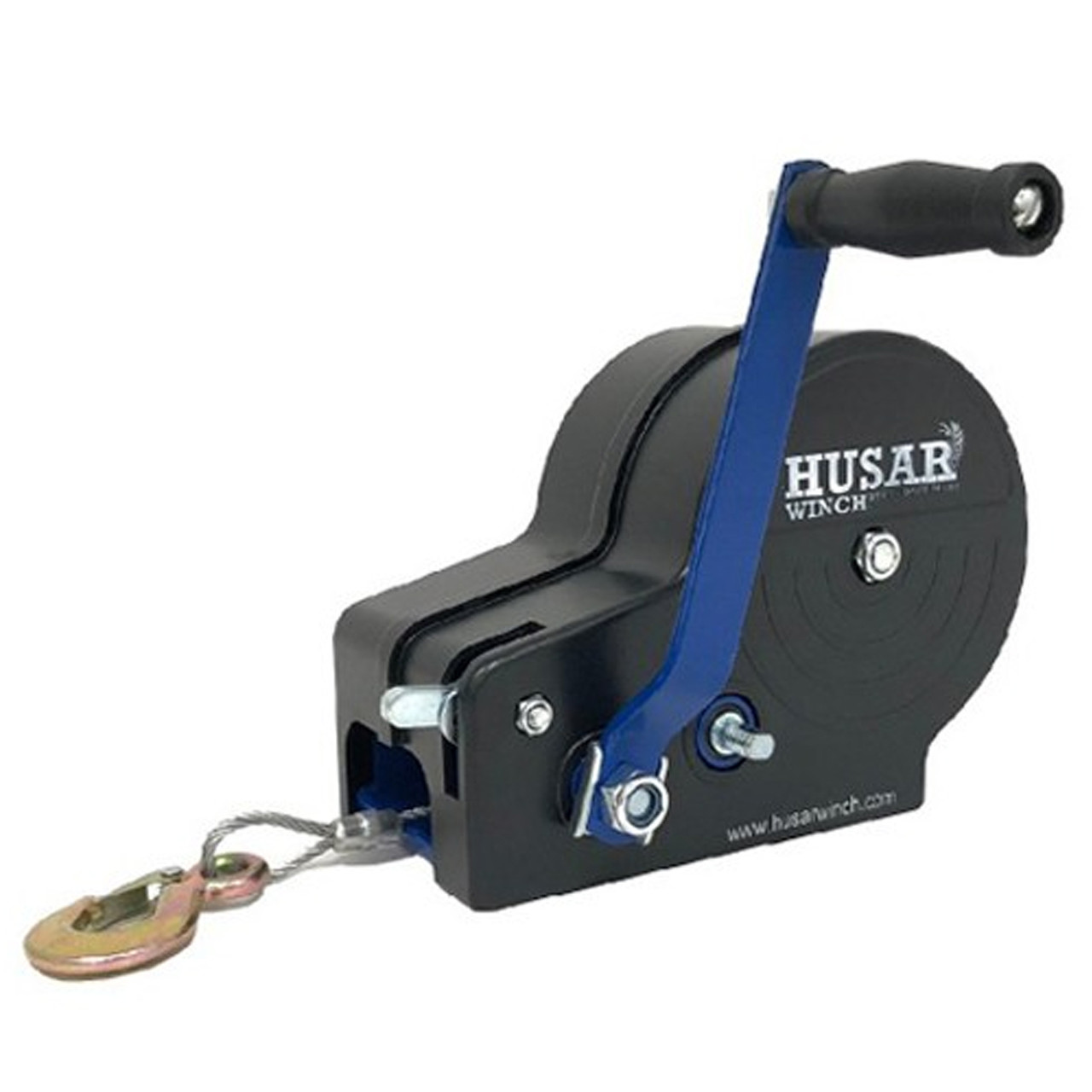 Лебідка ручна з захисним пластиковим кожухом 1,1т BST R 2500 LBS Husar Winch, фото 1