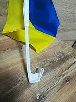 Прапор України з кріпленням для автомобіля 45х30 см, фото 2