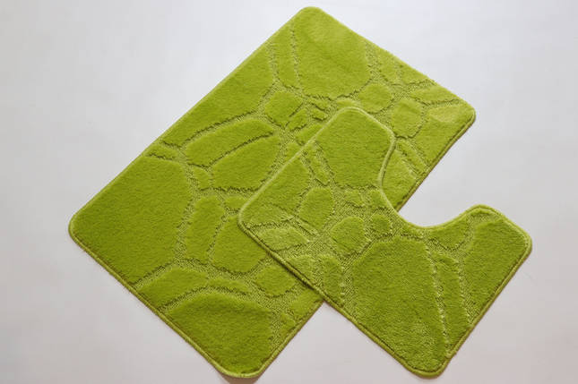 Набір килимків у ванну та туалет Vonaldi 80*50 см та 40*50 см 10566/5542green/s, фото 1