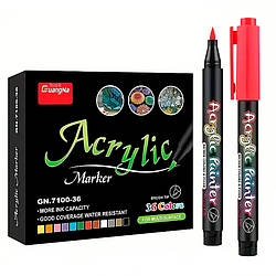 Набір акрилових маркерів для малювання Guangna GN7100 36 кольорів (11545-67225)