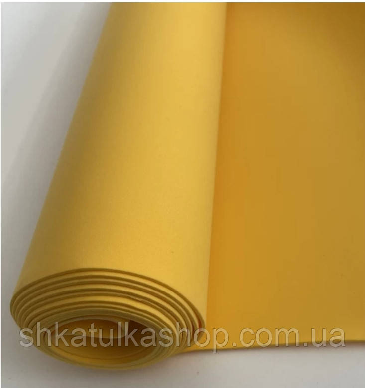 Фоаміран LUX у рулоні 1мм - 2.5м колір жовтий