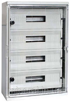 Шафа удароміцна з АБС-пластика e.plbox.350.500.195.45m.tr, 350х500х195мм, IP65 з прозорими дверцятам, фото 1