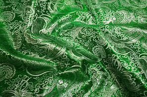 Парча Жакард  зелена