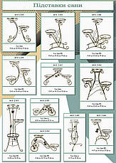 Підставка на 2 вазони "Сани" кована для квітів, фото 5