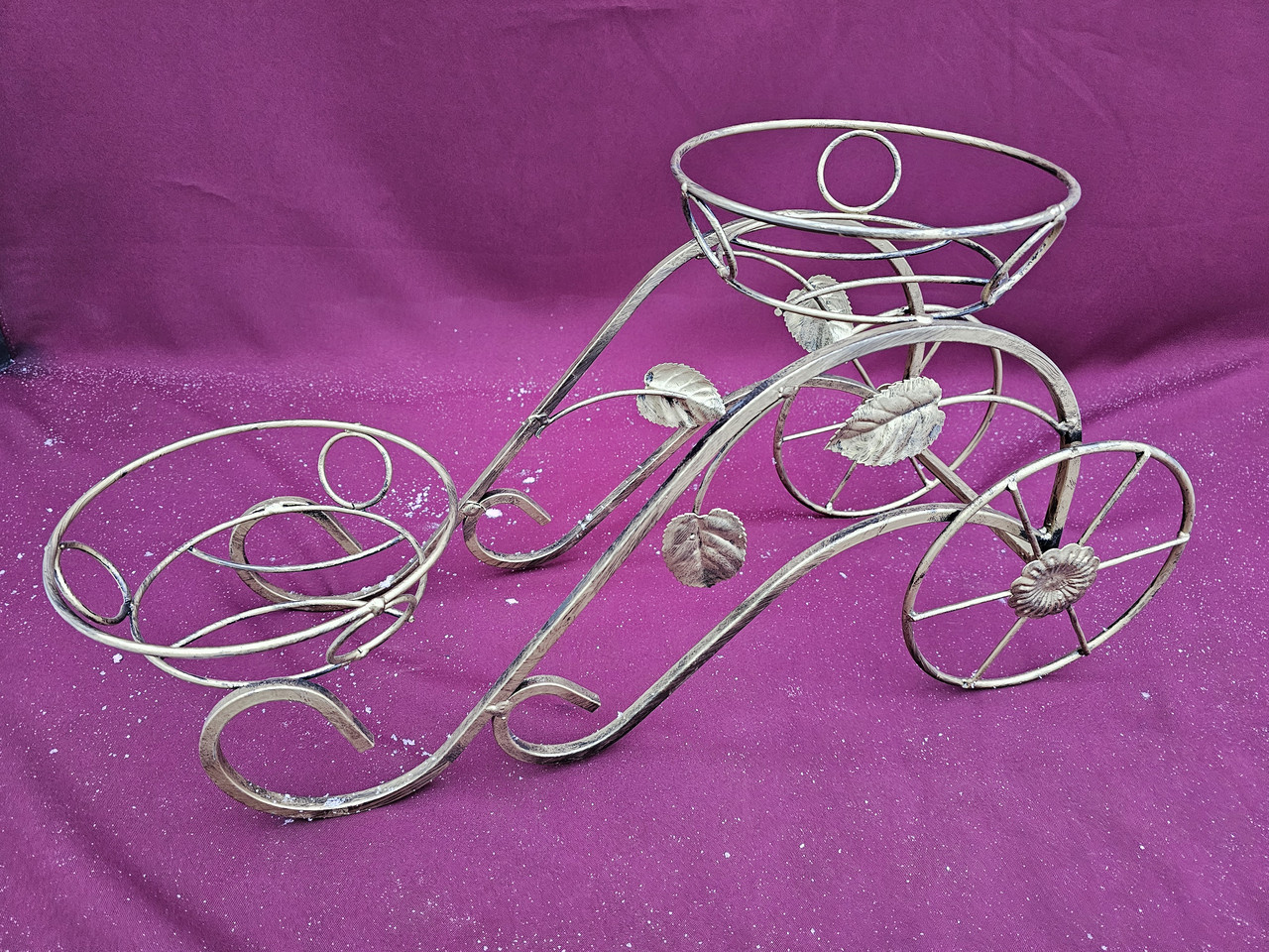 Підставка на 2 вазони "Сани" кована для квітів
