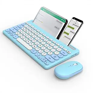 Дворежимну бездротову клавіатуру з мишкою і зручною підставкою для телефона та планшета