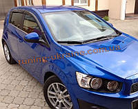 Дефлектори вікон (вітровики) COBRA-Tuning на CHEVROLET AVEO Hatchback 2011-15