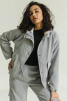Молодежная вельветовая куртка короткая из качественной итальянской ткани 42-52 размеры разные цвета серая