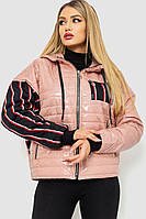 Женская куртка с принтом сезон демисезон цвет пудровый размер 4XL-5XL FG_01405
