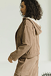 Молодіжна вельветова куртка коротка із якісної італьйської тканини 42-52 розміри різні кольори коричнева, фото 5