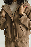 Молодіжна вельветова куртка коротка із якісної італьйської тканини 42-52 розміри різні кольори коричнева, фото 3