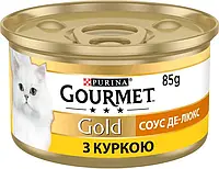 Влажный корм для кошек Purina Gourmet Gold Соус Де-Люкс с курицей 85 г