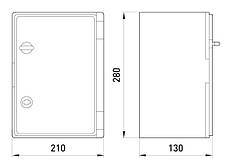 Шафа удароміцна з АБС-пластика e.plbox.210.280.130.blank, 210х280х130мм, IP65, фото 3