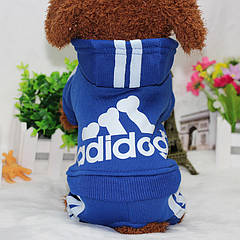 Спортивний костюм для котів Pet Style "Adidog" Синій XS