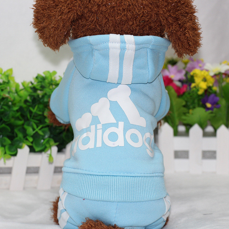 Спортивний костюм для котів Pet Style "Adidog" Блакитний XS