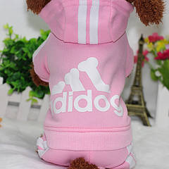 Спортивний костюм для котів Pet Style "Adidog" Рожевий L