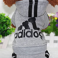Спортивный костюм для собак Pet Style "Adidog" Серый