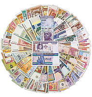 Набор 100 разных банкнот мира в идеальном состоянии UNC