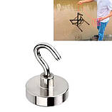 Магніт неодимовий пошуковий із гачком 48x11.5мм N52 до 48 кг, фото 3