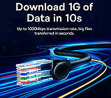 Патч-корд Baseus CAT5 B00133206111-06 RJ45 8 м, чорний, фото 6