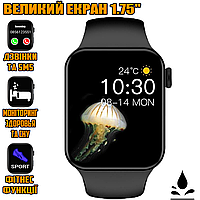 Умные смарт часы Smart Watch 100PLUS-PRO 1,75", с голосовым вызовом, спортивными режимами black VRT