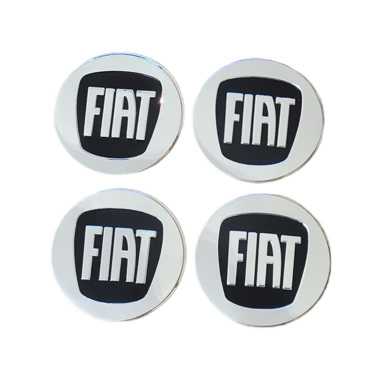 Наліпки на ковпачки, заглушки, наліпки на диски Fiat Фіат 60 мм Чорний