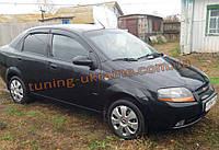 Дефлекторы окон (ветровики) COBRA-Tuning на CHEVROLET AVEO Sedan 2002-2006