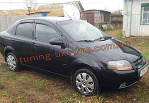 Дефлектори вікон (вітровики) для Chevrolet Aveo T200 Sedan 2002-2006