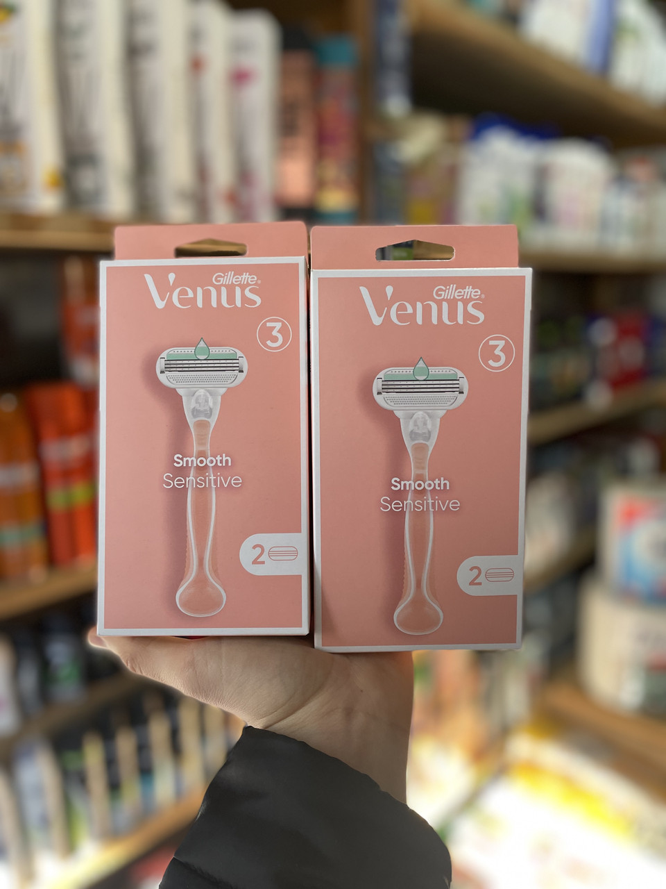 Станок для гоління жіночий Gillette Venus Smooth Sensitive 1 станок + 2 касети, фото 1