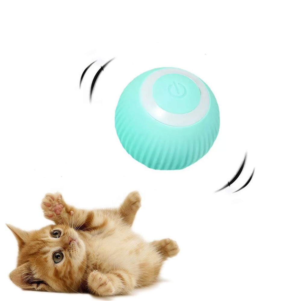 Іграшка для кішки Union USB smart м'яч-кулька PetGravity з хаотичним рухом і світловою панеллю Blue