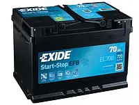Аккумулятор автомобильный EXIDE EFB 70 Ah (R+) (760À) EL700