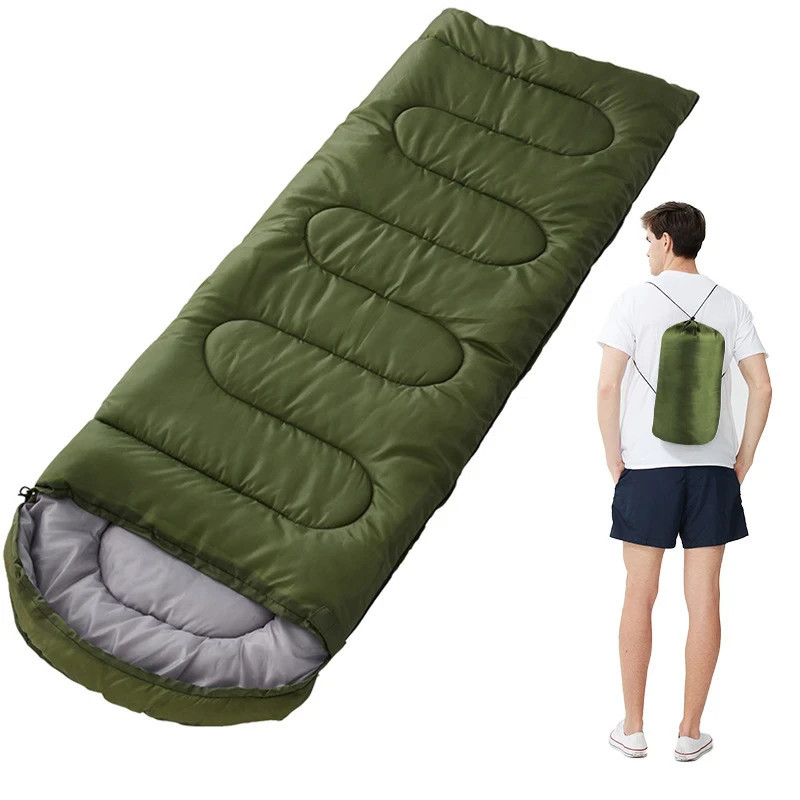 Спальный мешок 210х75см туристический, армейский спальник - одеяло с капюшоном, демисезонный + Чехол CRZ - фото 3 - id-p2090722592