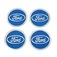 Наклейки на колпачки, заглушки, наклейки на диски 60 мм Ford Форд синие
