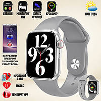Умные смарт часы Smart Watch M16-Mini, 3.8см, голосовой вызов, фитнес функции, алюминиевый корпус Silver PLS