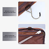 Чоловіча косметичка/несесер для душу дорожня LEATHER BAG з екошкіри коричнева (GS-130317), фото 9